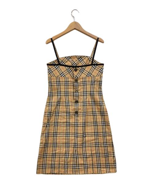 Burberrys BLUE LABEL（バーバリーズ ブルーレーベル）Burberrys BLUE LABEL (バーバリーズ ブルーレーベル) ノバチェックキャミソールワンピース ブラウン サイズ:38の古着・服飾アイテム