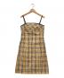 Burberrys BLUE LABEL（バーバリーズ ブルーレーベル）の古着「ノバチェックキャミソールワンピース」｜ブラウン
