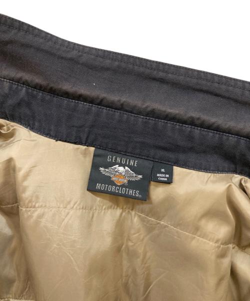 HARLEY-DAVIDSON（ハーレーダビッドソン）HARLEY-DAVIDSON (ハーレーダビッドソン) 刺繍シェルジャケット ブラック サイズ:XLの古着・服飾アイテム