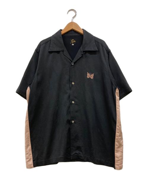 Needles（ニードルズ）Needles (ニードルズ) バタフライ刺繍オープンカラーサテンシャツ ブラック サイズ:Mの古着・服飾アイテム