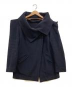 Vivienne Westwood RED LABELヴィヴィアンウエストウッドレッドレーベル）の古着「オーブボタン変形ウールアンゴラブレンドコート」｜ネイビー