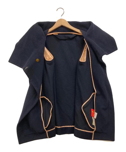 Vivienne Westwood RED LABEL（ヴィヴィアンウエストウッドレッドレーベル）Vivienne Westwood RED LABEL (ヴィヴィアンウエストウッドレッドレーベル) オーブボタン変形ウールアンゴラブレンドコート ネイビー サイズ:Lの古着・服飾アイテム