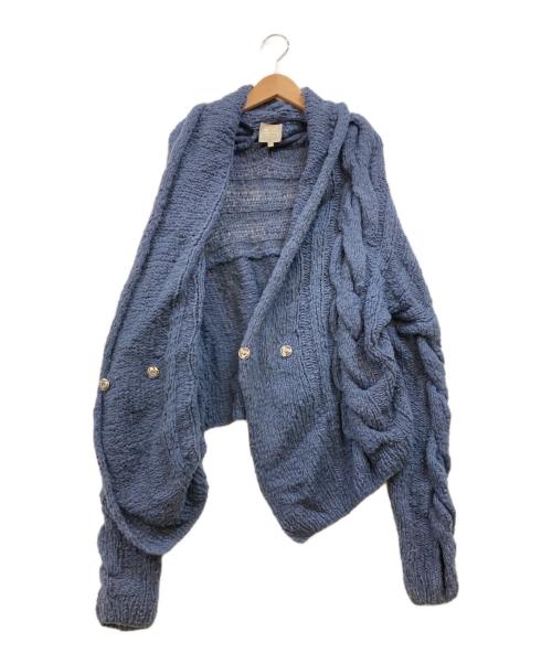 Vivienne Westwood GOLD LABEL（ヴィヴィアン・ウエストウッド ゴールドレーベル）Vivienne Westwood GOLD LABEL (ヴィヴィアン・ウエストウッド ゴールドレーベル) ニットカーディガン ブルー サイズ:Sの古着・服飾アイテム