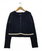 tricot COMME des GARCONSトリココムデギャルソン）の古着「ジップアップニットカーディガン」｜ブラック