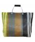 MARNI (マルニ) MARNI MARKET STRIPE BAG ブラウン×グレー×ブラック：13000円