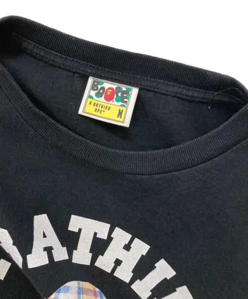 A BATHING APE（ア ベイシング エイプ）A BATHING APE (ア ベイシング エイプ) エイプチェックTシャツ ブラック サイズ:Mの古着・服飾アイテム