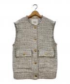 journal standard L'essageジャーナルスタンダード レサージュ）の古着「GIOLICAツイードギャザー ベスト」｜アイボリー