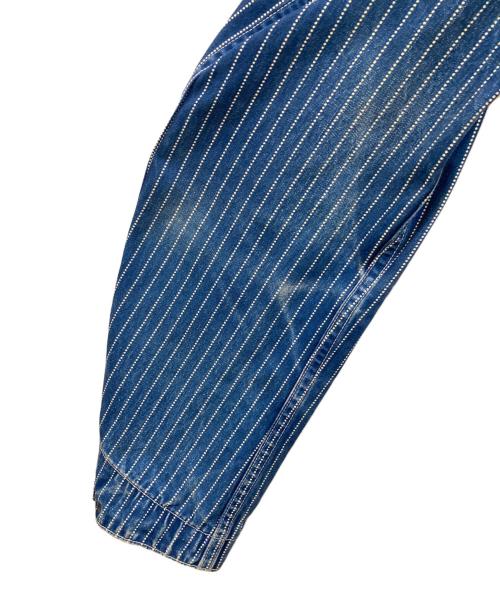 HEADLIGHT（ヘッドライト）HEADLIGHT (ヘッドライト) ウォバッシュストライプ カバーオール ブルー サイズ:40の古着・服飾アイテム