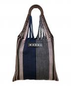 MARNIマルニ）の古着「マーケット ハンモック バッグ トート バッグ」｜ブラウン×ネイビー