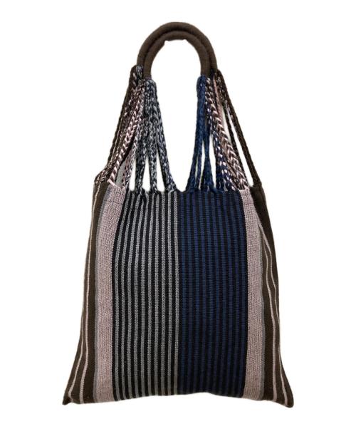 MARNI（マルニ）MARNI (マルニ) マーケット ハンモック バッグ トート バッグ ブラウン×ネイビーの古着・服飾アイテム