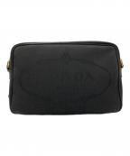 PRADAプラダ）の古着「LOGO JACQUARD ショルダーバッグ」｜ブラック