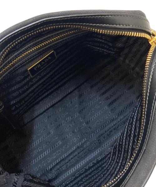 PRADA（プラダ）PRADA (プラダ) LOGO JACQUARD ショルダーバッグ ブラックの古着・服飾アイテム