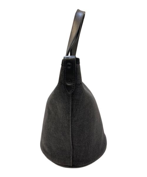 PRADA（プラダ）PRADA (プラダ) デニム×レザー 2WAYトートバッグ グレーの古着・服飾アイテム