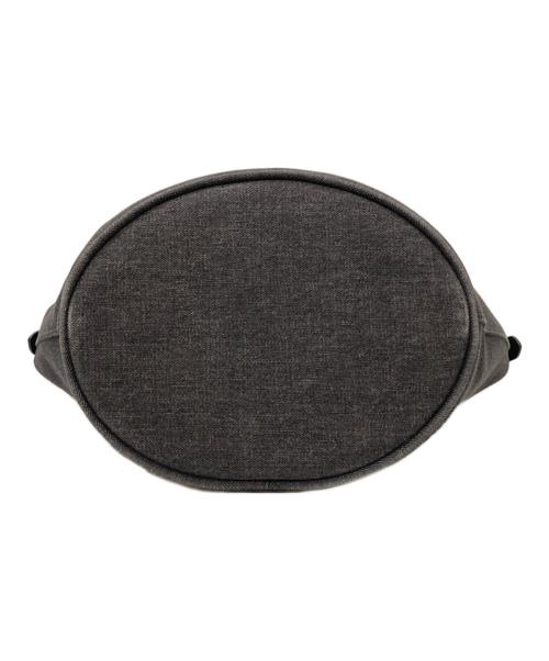 PRADA（プラダ）PRADA (プラダ) デニム×レザー 2WAYトートバッグ グレーの古着・服飾アイテム