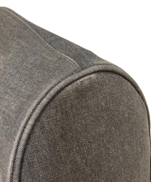 PRADA（プラダ）PRADA (プラダ) デニム×レザー 2WAYトートバッグ グレーの古着・服飾アイテム