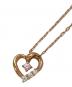 4℃（ヨンドシー）の古着「ピンクゴールドハートチャームネックレス」｜ピンクゴールド