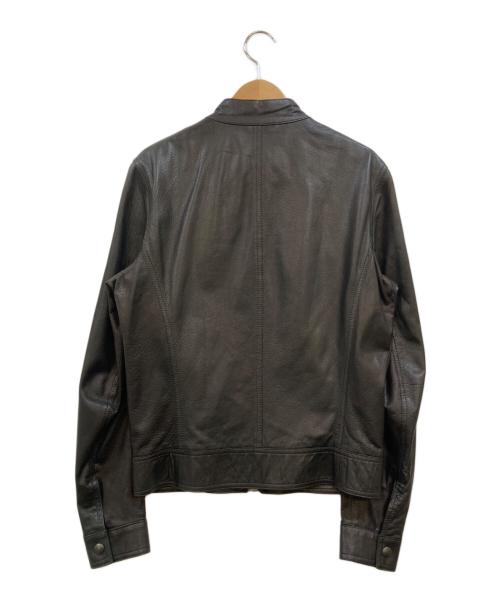 EMMETI（エンメティ）EMMETI (エンメティ) JURI ラムレザーライダースジャケット ブラック サイズ:44の古着・服飾アイテム