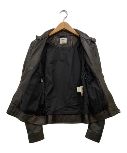 EMMETI（エンメティ）EMMETI (エンメティ) JURI ラムレザーライダースジャケット ブラック サイズ:44の古着・服飾アイテム