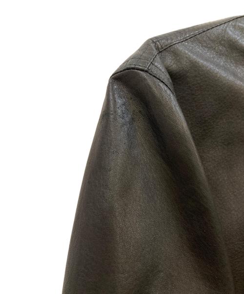 EMMETI（エンメティ）EMMETI (エンメティ) JURI ラムレザーライダースジャケット ブラック サイズ:44の古着・服飾アイテム