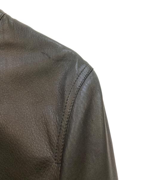 EMMETI（エンメティ）EMMETI (エンメティ) JURI ラムレザーライダースジャケット ブラック サイズ:44の古着・服飾アイテム