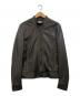 EMMETI（エンメティ）の古着「JURI ラムレザーライダースジャケット」｜ブラック