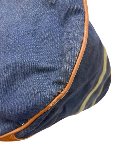 L.L.Bean（エルエルビーン）L.L.Bean (エルエルビーン) 80~90's USED ボストンバッグ ネイビー×ブラウンの古着・服飾アイテム