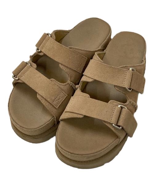 UGG（アグ）UGG (アグ) WOMENS GOLDENSTAR HI SLIDE SANDAL ブラウン サイズ:24.5㎝の古着・服飾アイテム