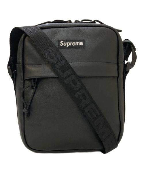 SUPREME（シュプリーム）SUPREME (シュプリーム) Leather Shoulder Bag ブラックの古着・服飾アイテム