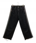 adidasアディダス）の古着「アディカラー デニム ファイヤーバードパンツ」｜ブラック