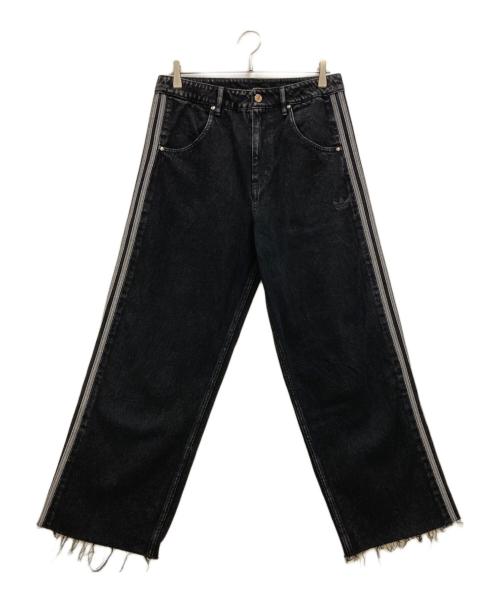 adidas（アディダス）adidas (アディダス) アディカラー デニム ファイヤーバードパンツ ブラック サイズ:Lの古着・服飾アイテム