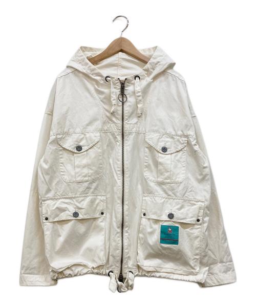 NIGEL CABOURN（ナイジェルケーボン）NIGEL CABOURN (ナイジェルケーボン) フーデッドジャケット ホワイト サイズ:44の古着・服飾アイテム