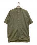 nonnativeノンネイティブ）の古着「PAINTER PULLOVER LONG SHIRT S/S COTTON WEATHER プルオーバーロングシャツ」｜オリーブ