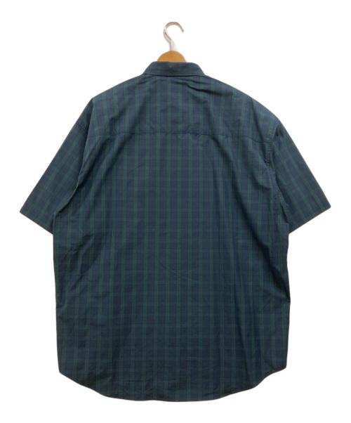 WTAPS（ダブルタップス）WTAPS (ダブルタップス) オーバーサイズ 半袖チェックシャツ グリーン×ネイビー サイズ:04の古着・服飾アイテム