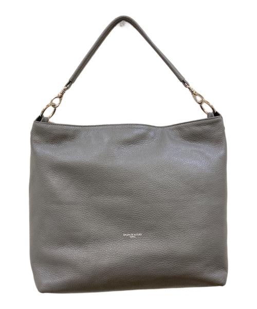 SALON DE ALFURD（サロン・ド・アルファード）SALON DE ALFURD (サロン・ド・アルファード) アンジェリーナボックス2WAYショルダーバッグ グレーの古着・服飾アイテム