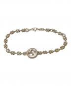 GUCCIグッチ）の古着「インターロッキングフラワーモチーフブレスレット」｜シルバー