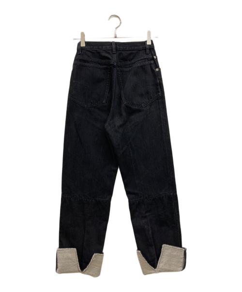 CELINE（セリーヌ）CELINE (セリーヌ) ロールアップデニムパンツ ブラック サイズ:34の古着・服飾アイテム