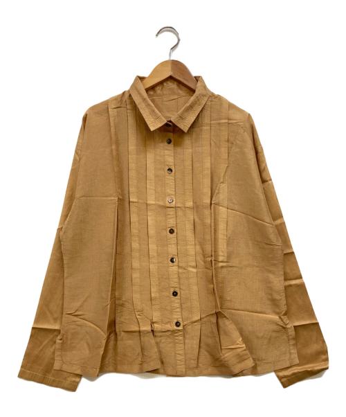YACCO MARICARD（ヤッコマリカルド）YACCO MARICARD (ヤッコマリカルド) シルクデザインシャツ ベージュ サイズ:バスト86-94／身長154-162の古着・服飾アイテム