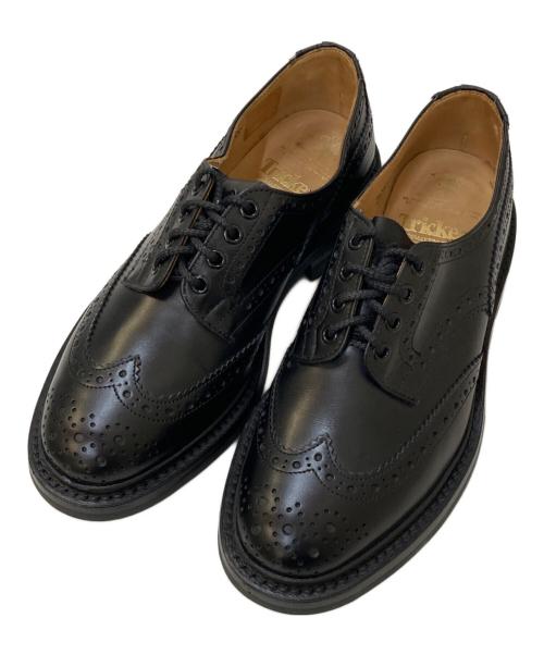 Tricker's（トリッカーズ）Tricker's (トリッカーズ) BOURTON ウィングチップ レザーシューズ ブラック サイズ:8-Sの古着・服飾アイテム