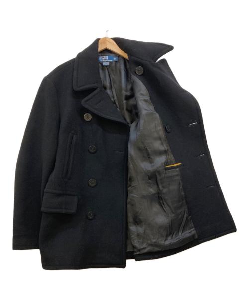 POLO RALPH LAUREN（ポロ・ラルフローレン）POLO RALPH LAUREN (ポロ・ラルフローレン) ウールメルトンPコート ブラック サイズ:Lの古着・服飾アイテム