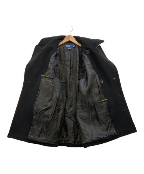 POLO RALPH LAUREN（ポロ・ラルフローレン）POLO RALPH LAUREN (ポロ・ラルフローレン) ウールメルトンPコート ブラック サイズ:Lの古着・服飾アイテム
