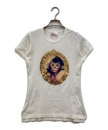 Vivienne Westwood（ヴィヴィアンウエストウッド）の古着「ミニモンキープリントTシャツ」｜ホワイト