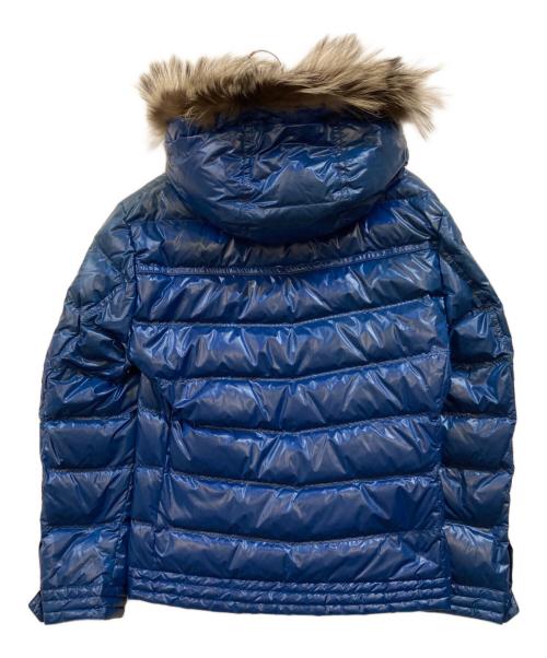 BURBERRY BLACK LABEL（バーバリーブラックレーベル）BURBERRY BLACK LABEL (バーバリーブラックレーベル) シルバーフォックスファーダウンジャケット ブルー サイズ:Ｍの古着・服飾アイテム