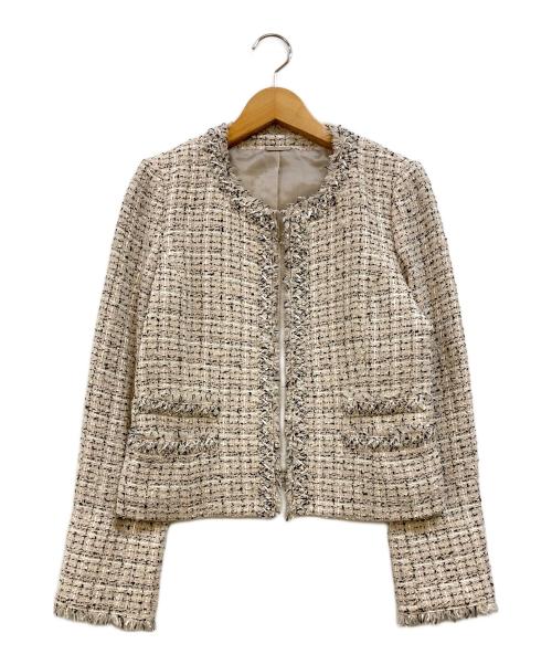 ANAYI（アナイ）ANAYI (アナイ) ツイードジャケット ベージュ サイズ:38の古着・服飾アイテム