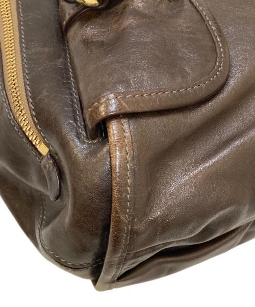 SAZABY（サザビー）SAZABY (サザビー) レザー2WAYショルダーバッグ ブラウンの古着・服飾アイテム