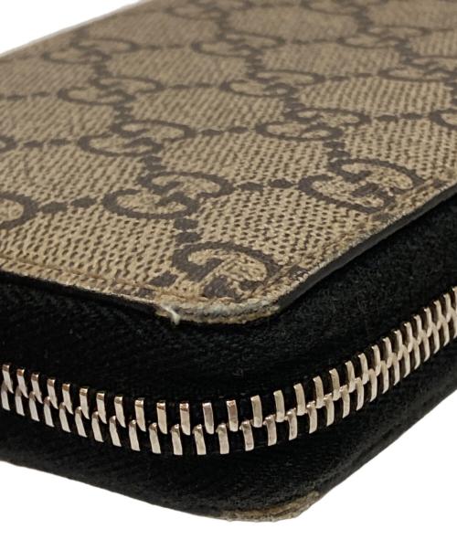 GUCCI（グッチ）GUCCI (グッチ) GGスプリーム キングスネーク ラウンドファスナーウォレット ベージュの古着・服飾アイテム