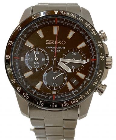 中古・古着通販】SEIKO (セイコー) クオーツ腕時計 ブラック｜ブランド
