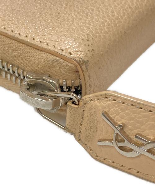 Saint Laurent Paris（サンローランパリ）Saint Laurent Paris (サンローランパリ) レザーロングウォレット アイボリーの古着・服飾アイテム