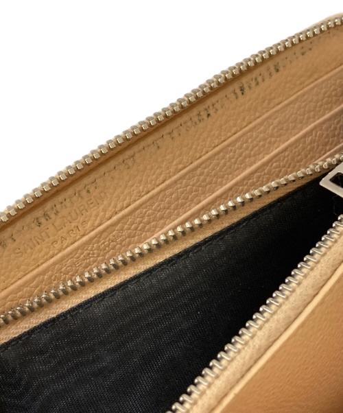 Saint Laurent Paris（サンローランパリ）Saint Laurent Paris (サンローランパリ) レザーロングウォレット アイボリーの古着・服飾アイテム