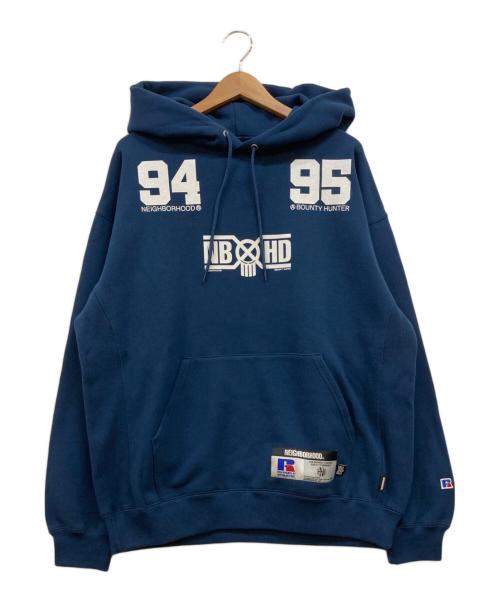 RUSSELL ATHLETIC（ラッセルアスレチック）RUSSELL ATHLETIC NEIGHBORHOOD BOUNTY HUNTER NH X BOUNTY HUNTER X RUSSELL ATHLETIC . SWEAT HOODIE LS ネイビー サイズ:Mの古着・服飾アイテム