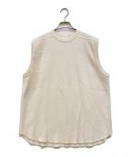 HYKEハイク）の古着「コットンノースリーブカットソー」｜ベージュ